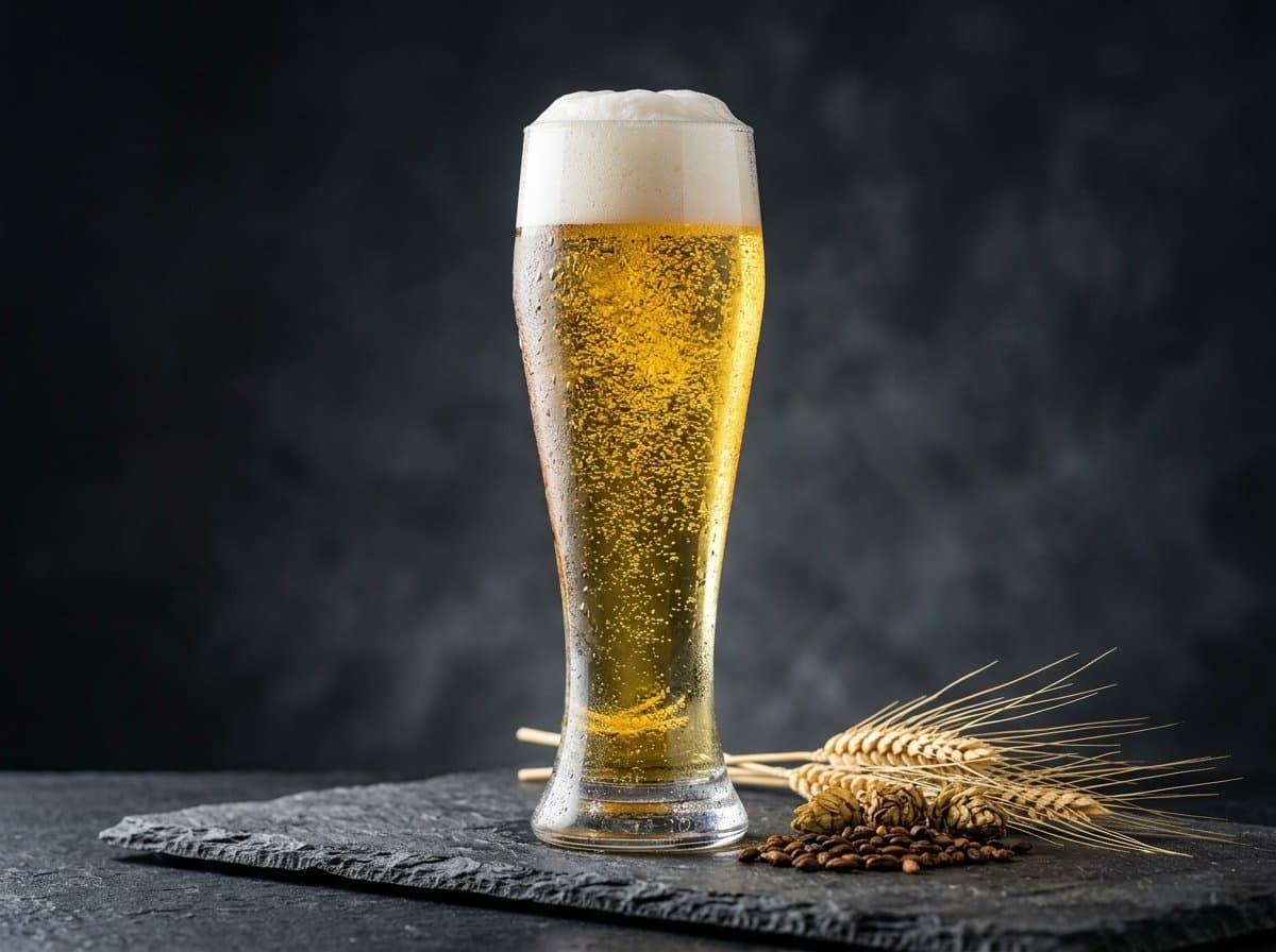 Golden Rapids Lager bottle and glass