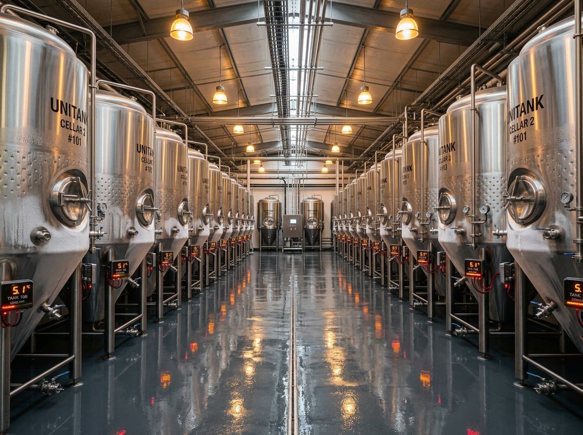 Fermentation tank row
